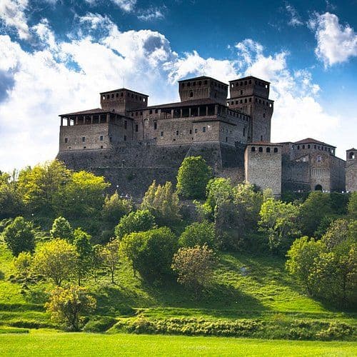 Paesaggio dell'Appennino Parmense legato agli itinerari di Ermo Colle.